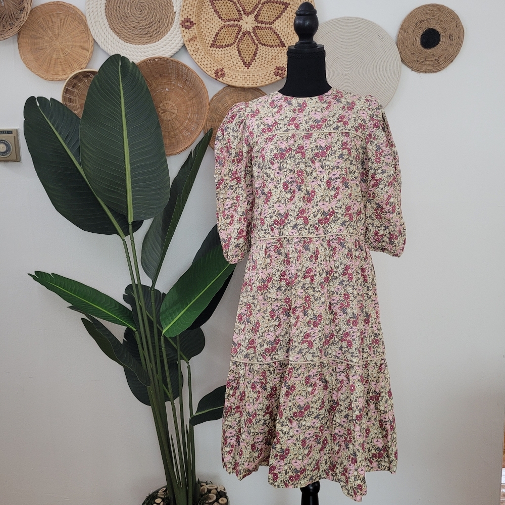 Udel New york spring-summer midi dress for women, floral print - Xs
